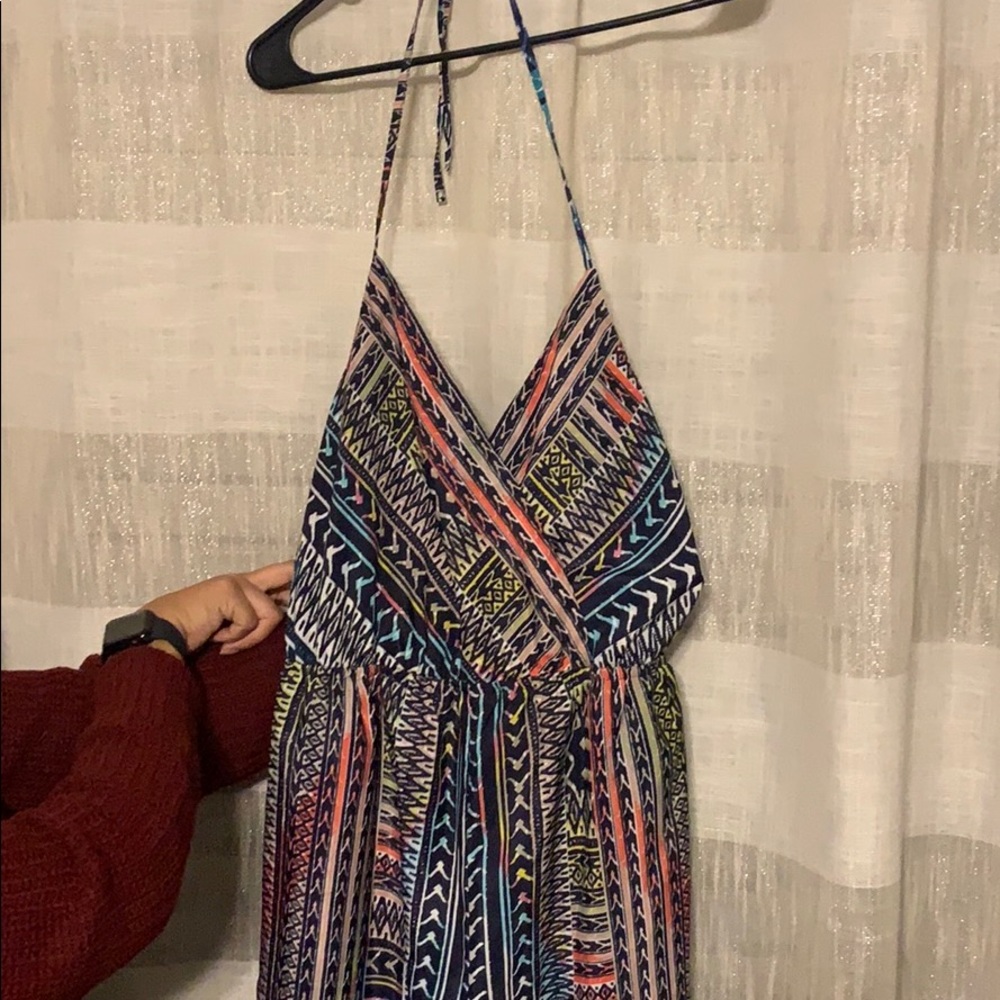 Tribal printed long romper